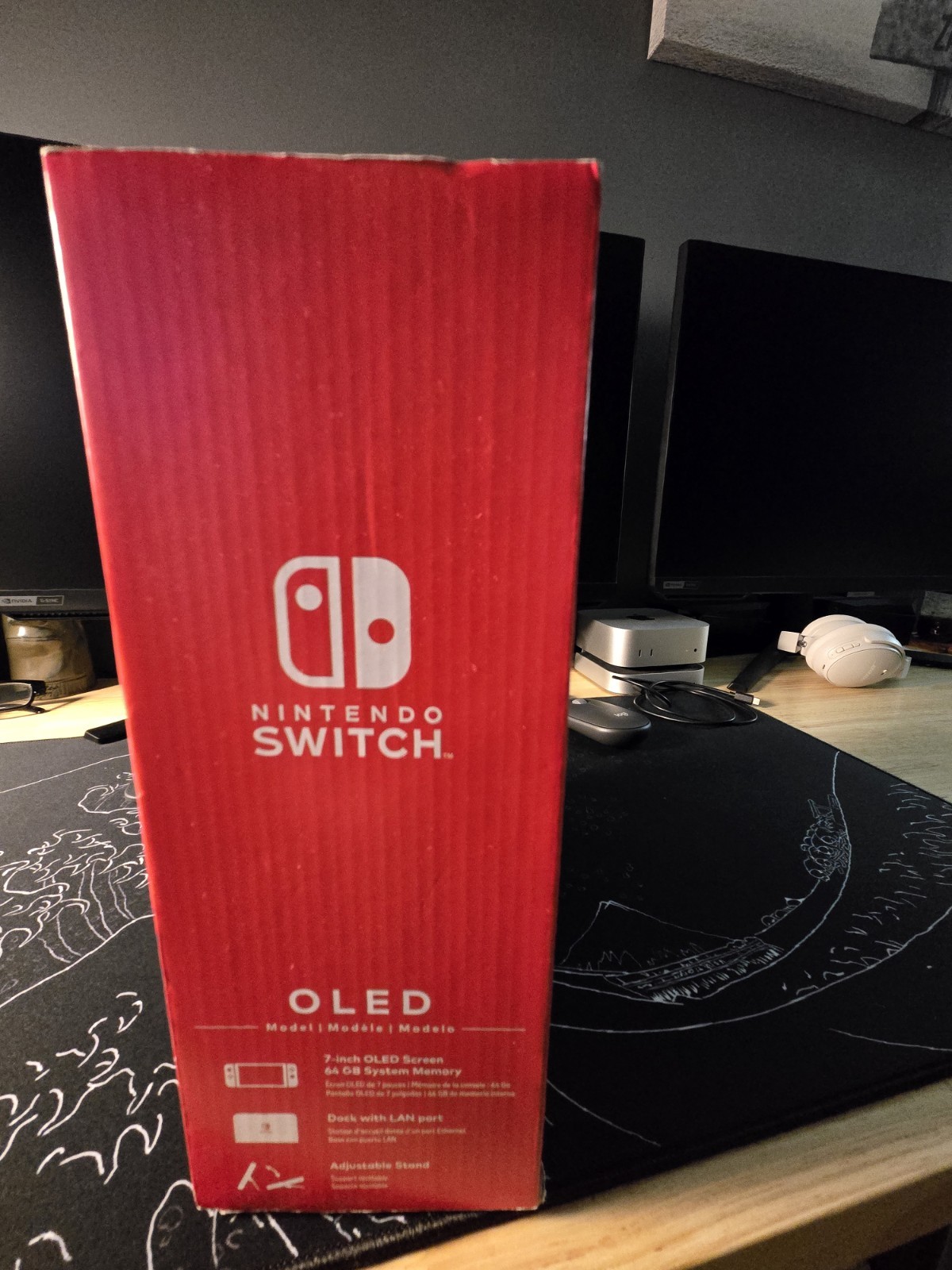 Nintendo Switch OLED Model White 64GB Console OLED Screen Dock LAN Port