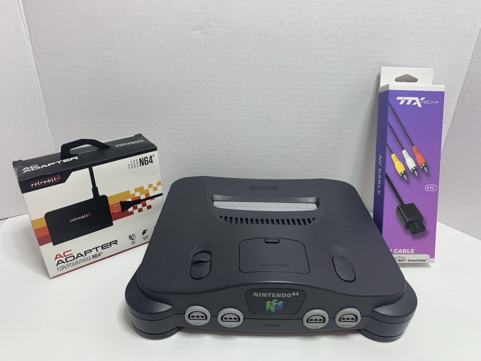 🔥Nintendo 64 N64 Console NUS-001 New Power Cord and AV Cable. Tested Working