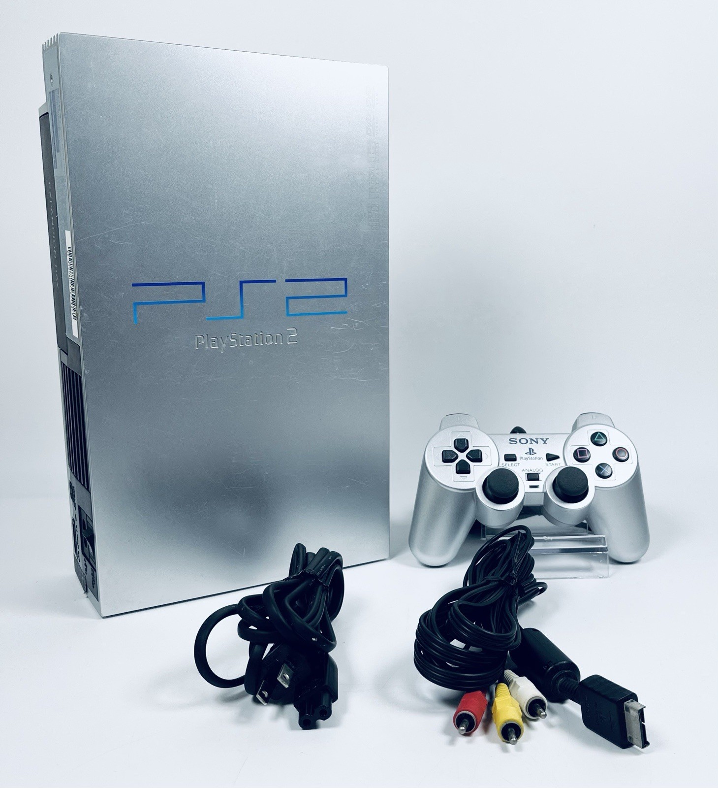 Sony PlayStation 2 Satin Silver SCPH-50000 TSS Console Japan PS2 Tested Works 🎮