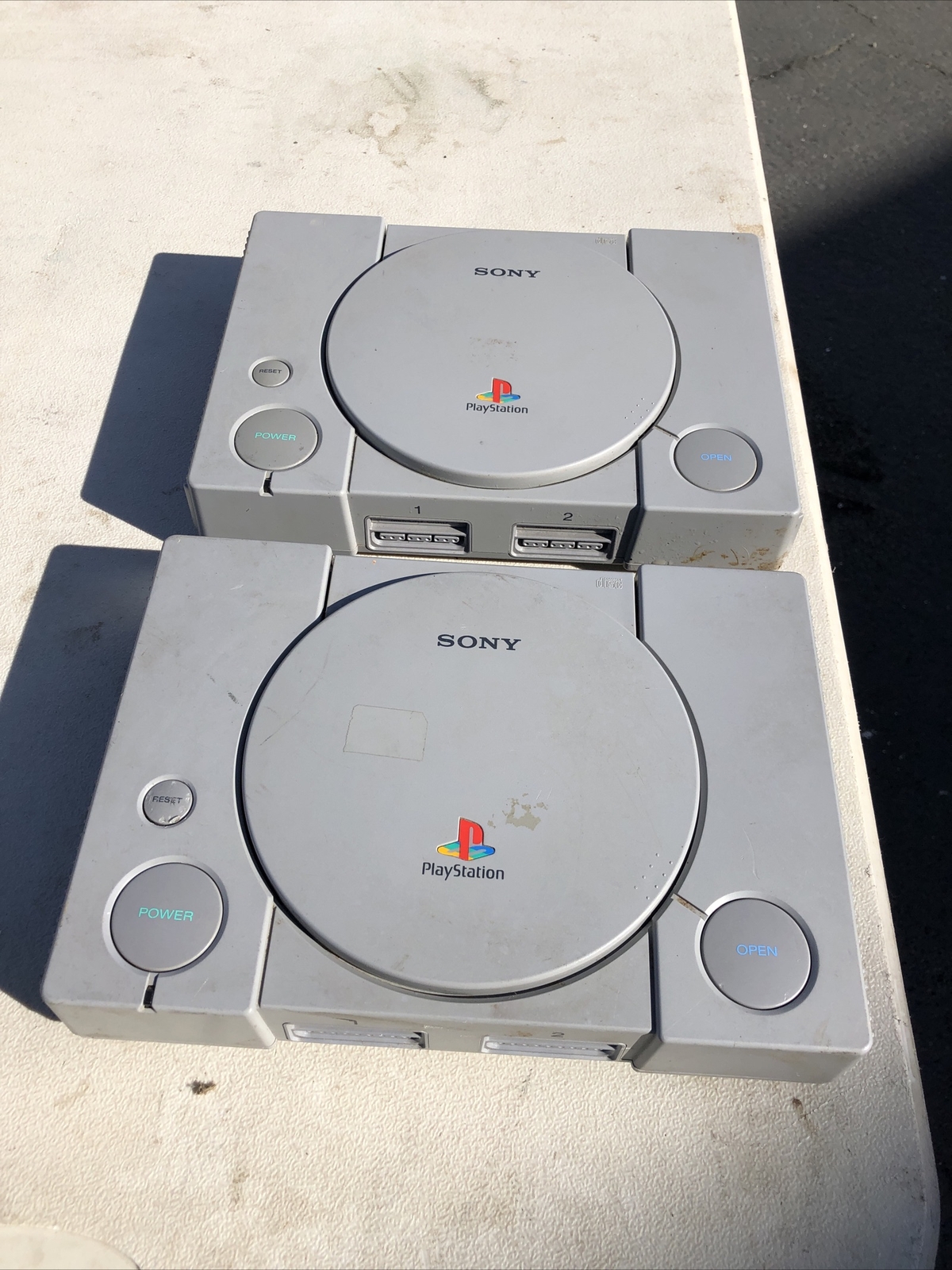 Sony PlayStation 1 PS1 Console SCPH-7501 (Lot Of 2) UNTESTED PARTS ONLY
