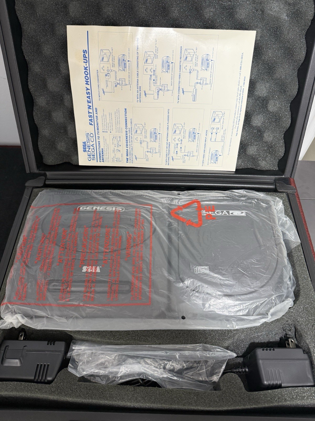 Sega CD And Genesis 2 Dual Console With Controllers Cords Rental Case Very RARE