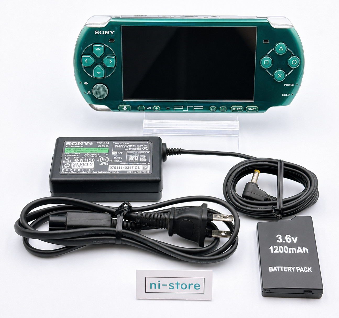 Sony PSP-3000 PSP 3000 Console Green Rare Color Region free – Excellent