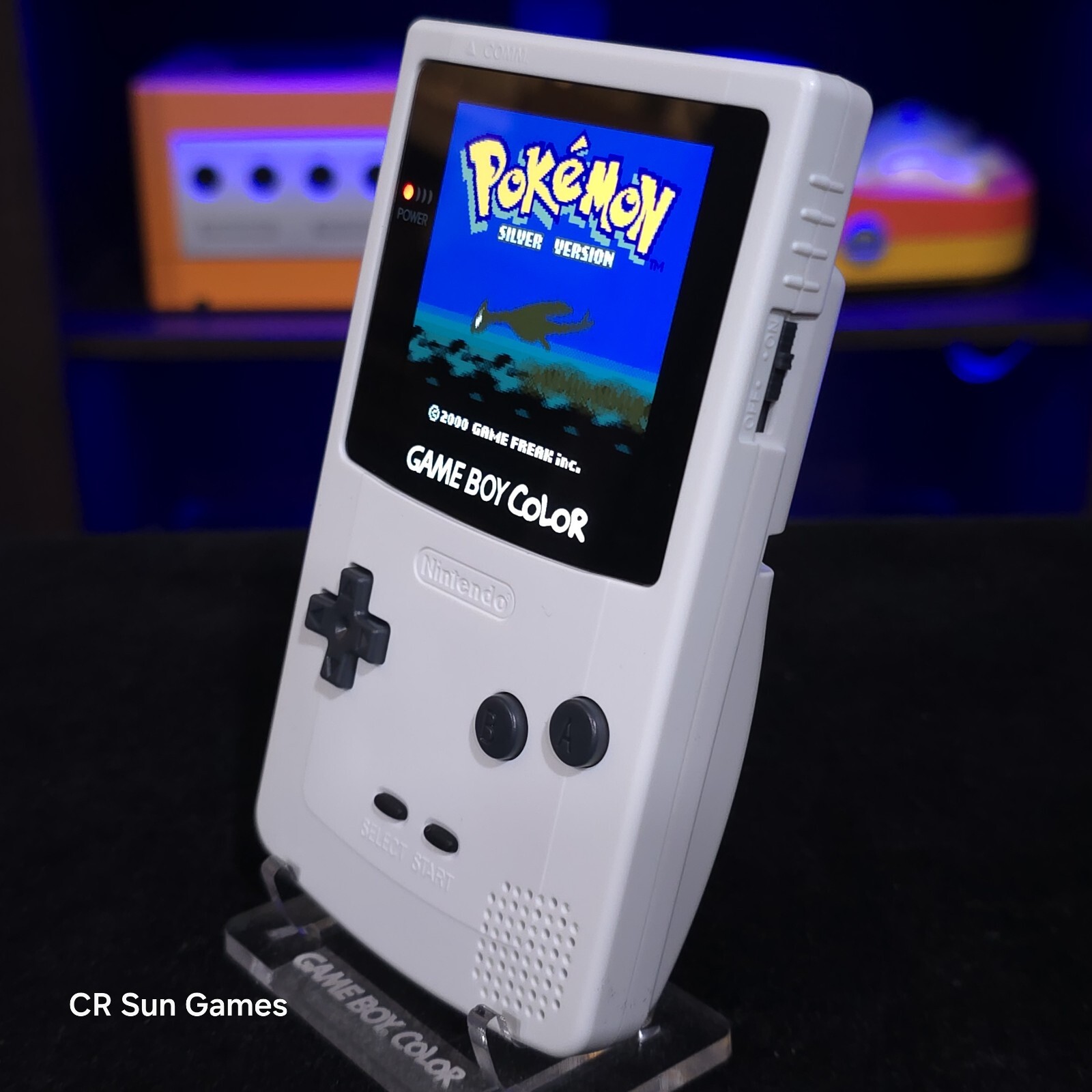White Gameboy Color Console OLED Touch Screen GBC Game Boy