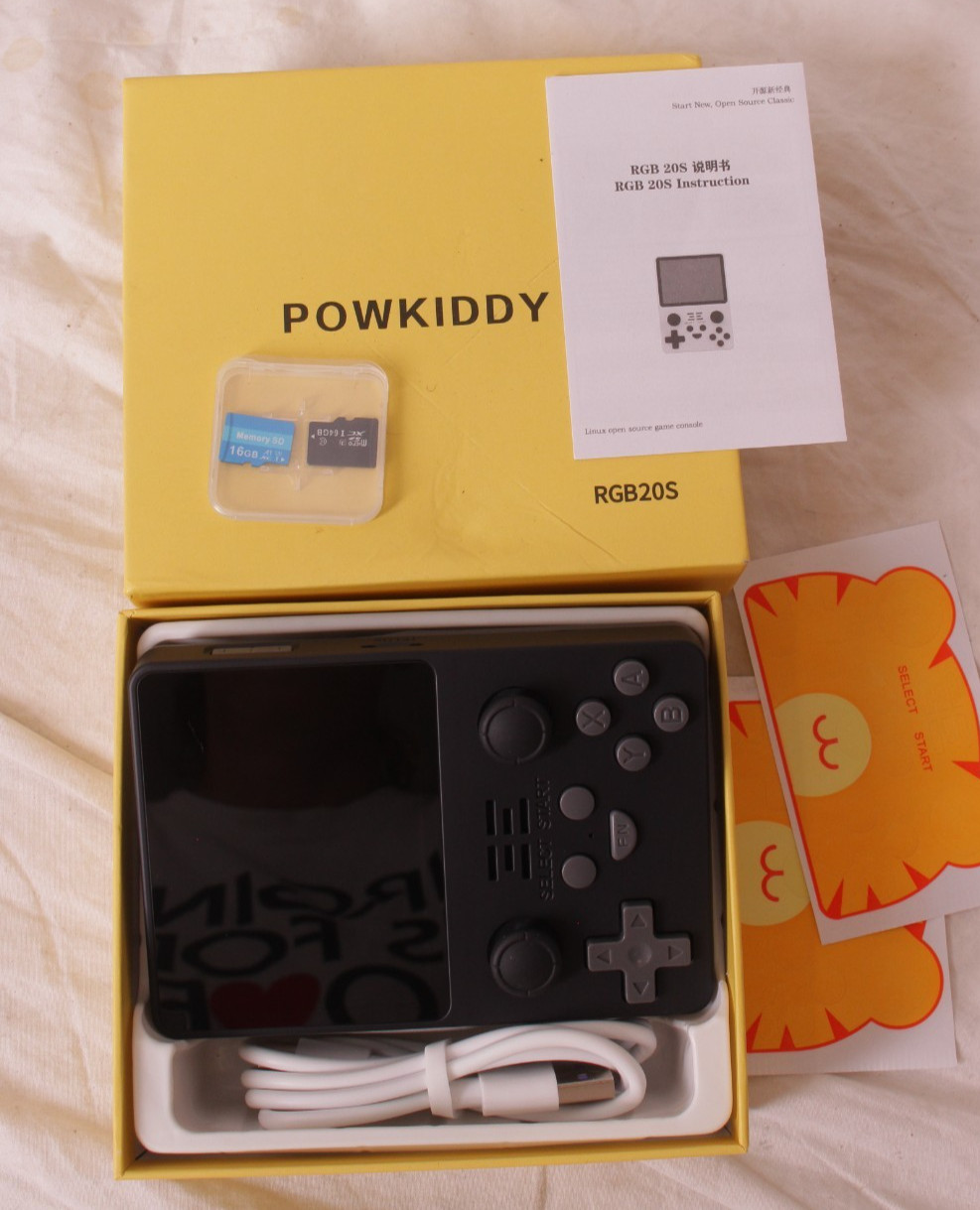 Powkiddy RGB20S Handheld Retro Game Console 25,000 Games 3.5″HD Screen 16G+64GB