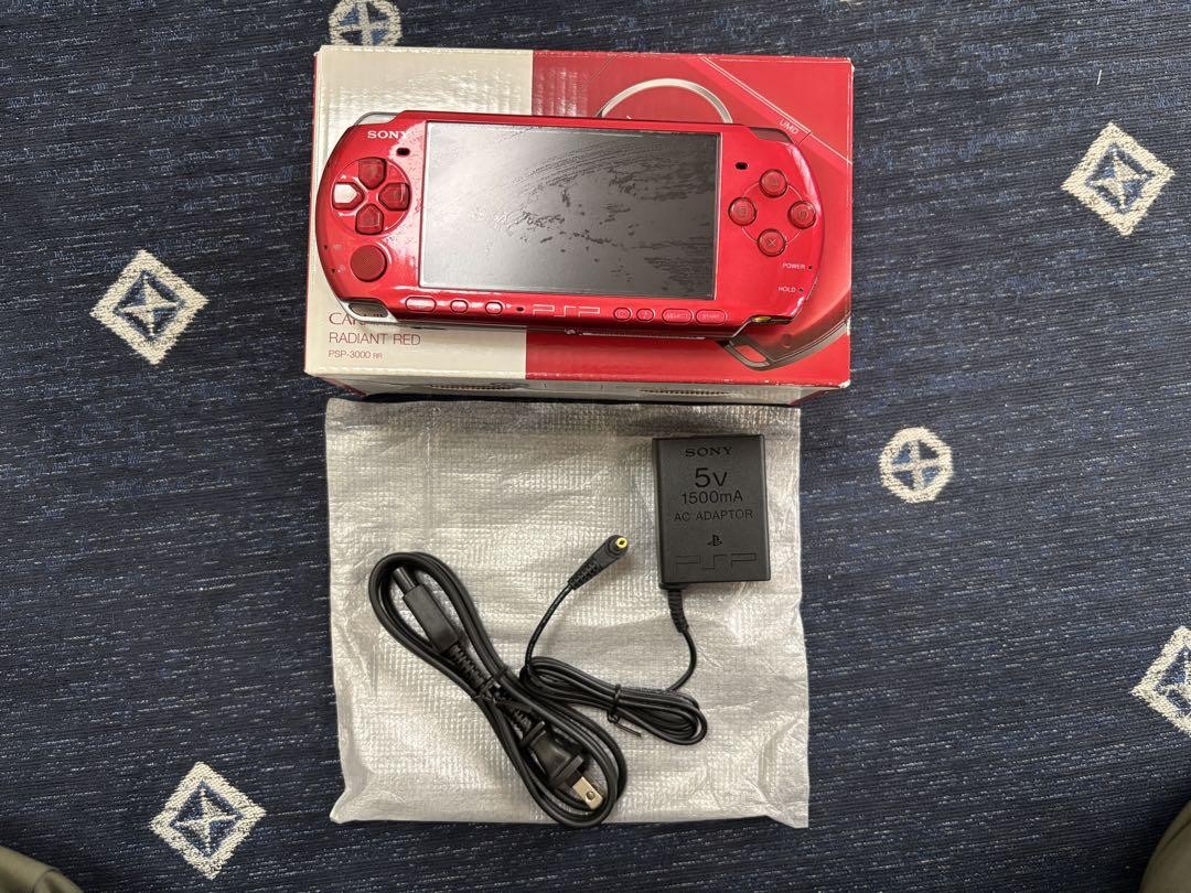 SONY PSP PlayStation Portable Console Radiant Red PSP-3000 from japan USED