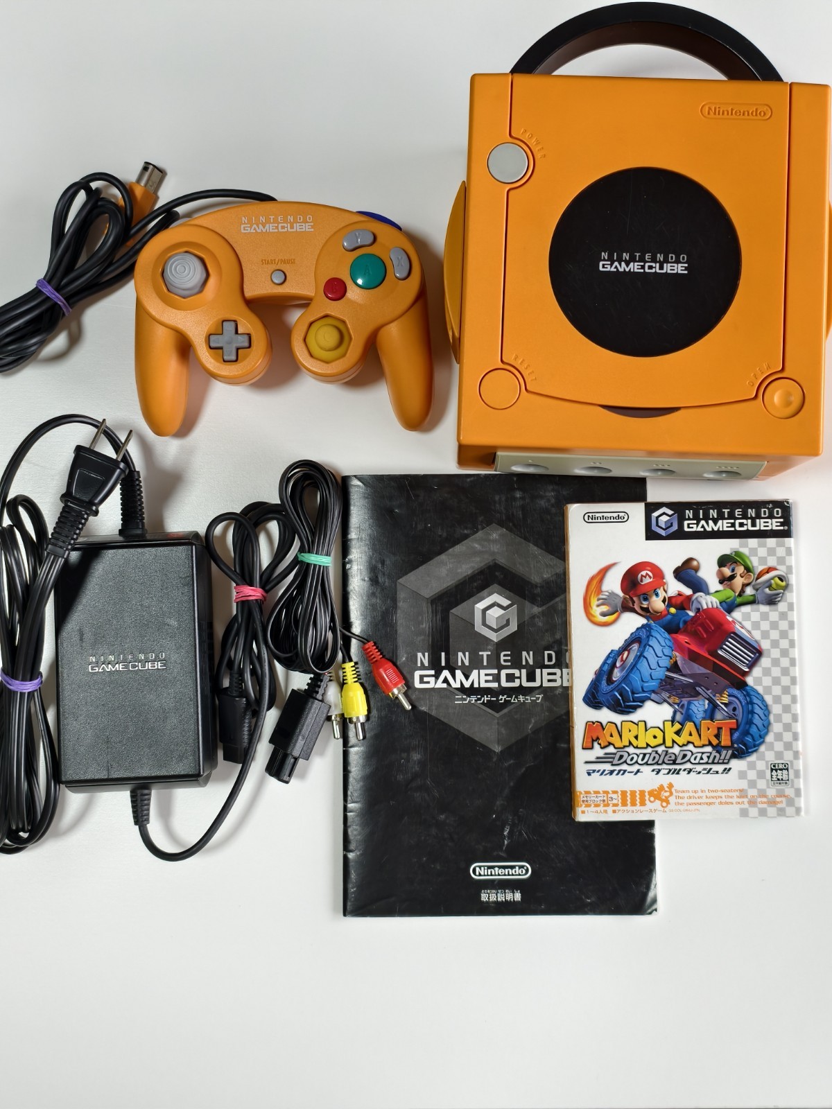 Nintendo Gamecube Spice Orange Bundle Mario Kart GC Great Condition – From Japan