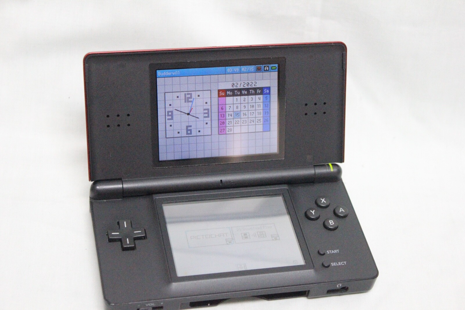 Nintendo DS Lite Red Handheld System Console With Charger
