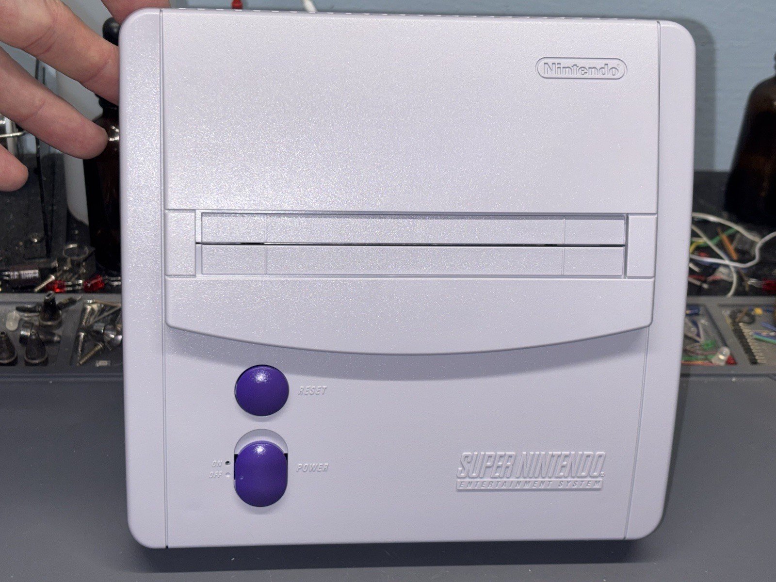 Ultimate SNES RGB Super Nintendo Console Mini Jr. 1 Chip Region Region LED