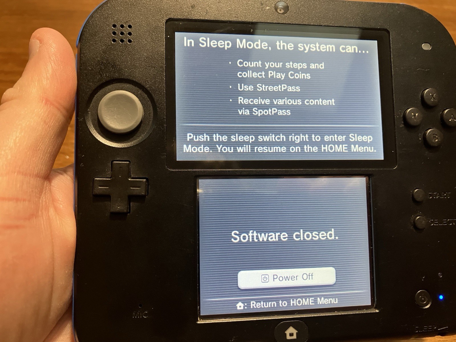 Nintendo 2DS Handheld Console – Black/Blue – Tested **NoCharger No Stylus Or Mem