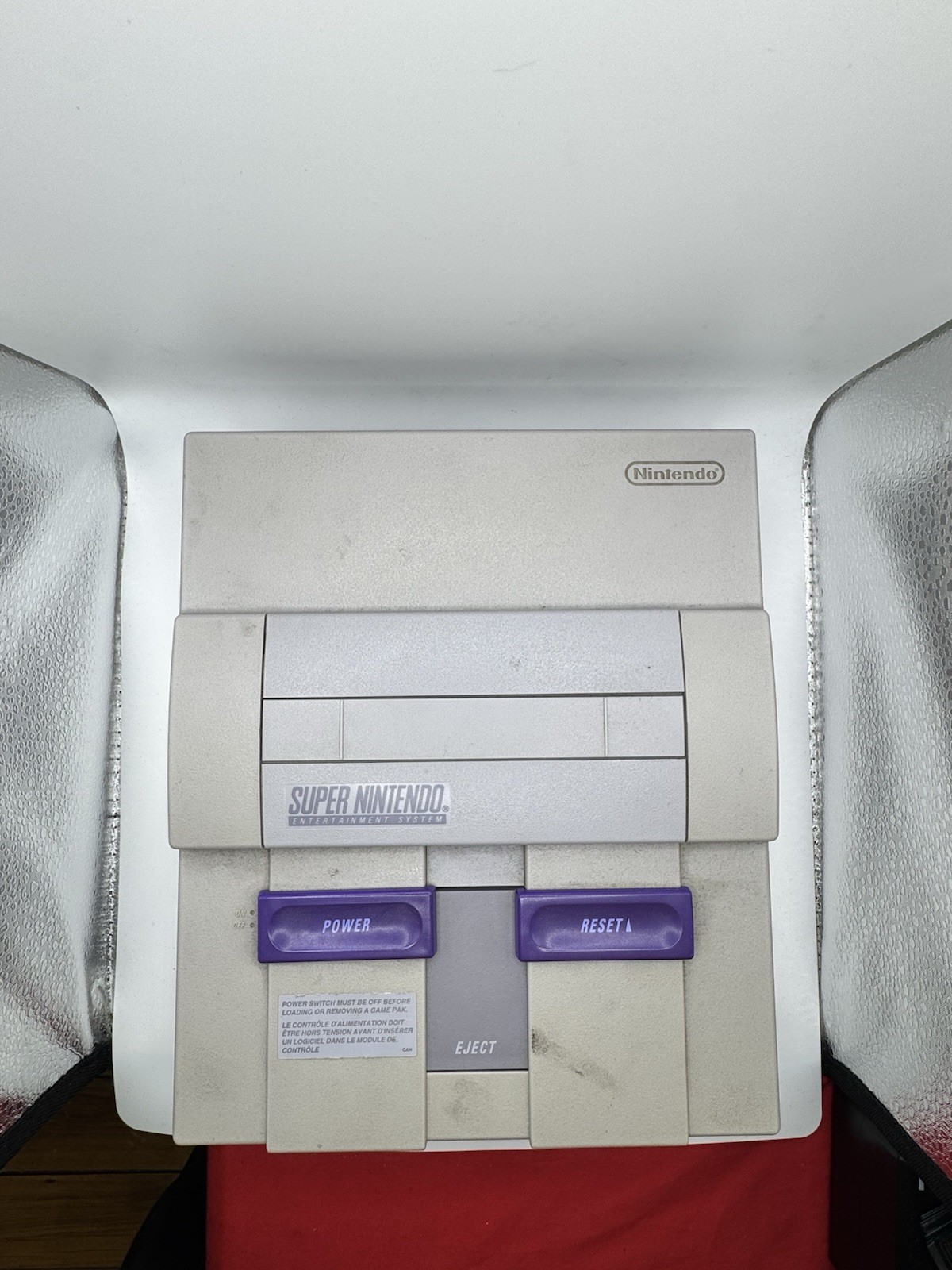 Super Nintendo SNES SNS-001 Console w/ Controllers & Power Cables.