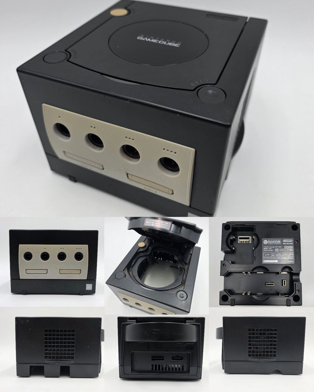 Nintendo GameCube DOL-001 Console NO DISC DRIVE – Parts/Repair – Tested USA