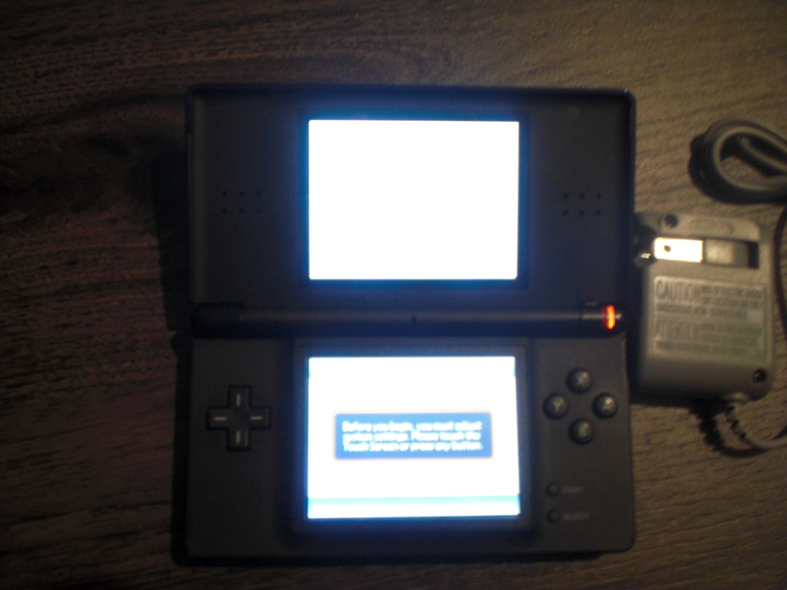 Nintendo DS Lite Black Console System + Charger Plays DS GBA Games GENUINE TESTD