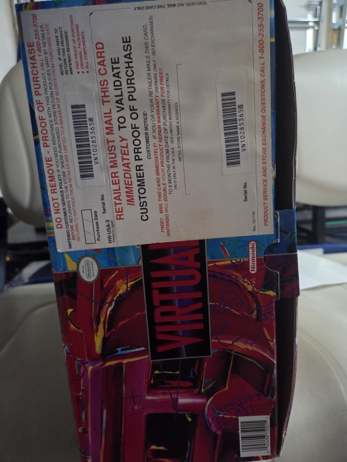 Nintendo VUE-S-RA01 Virtual Boy Video Game Console – Red/Black