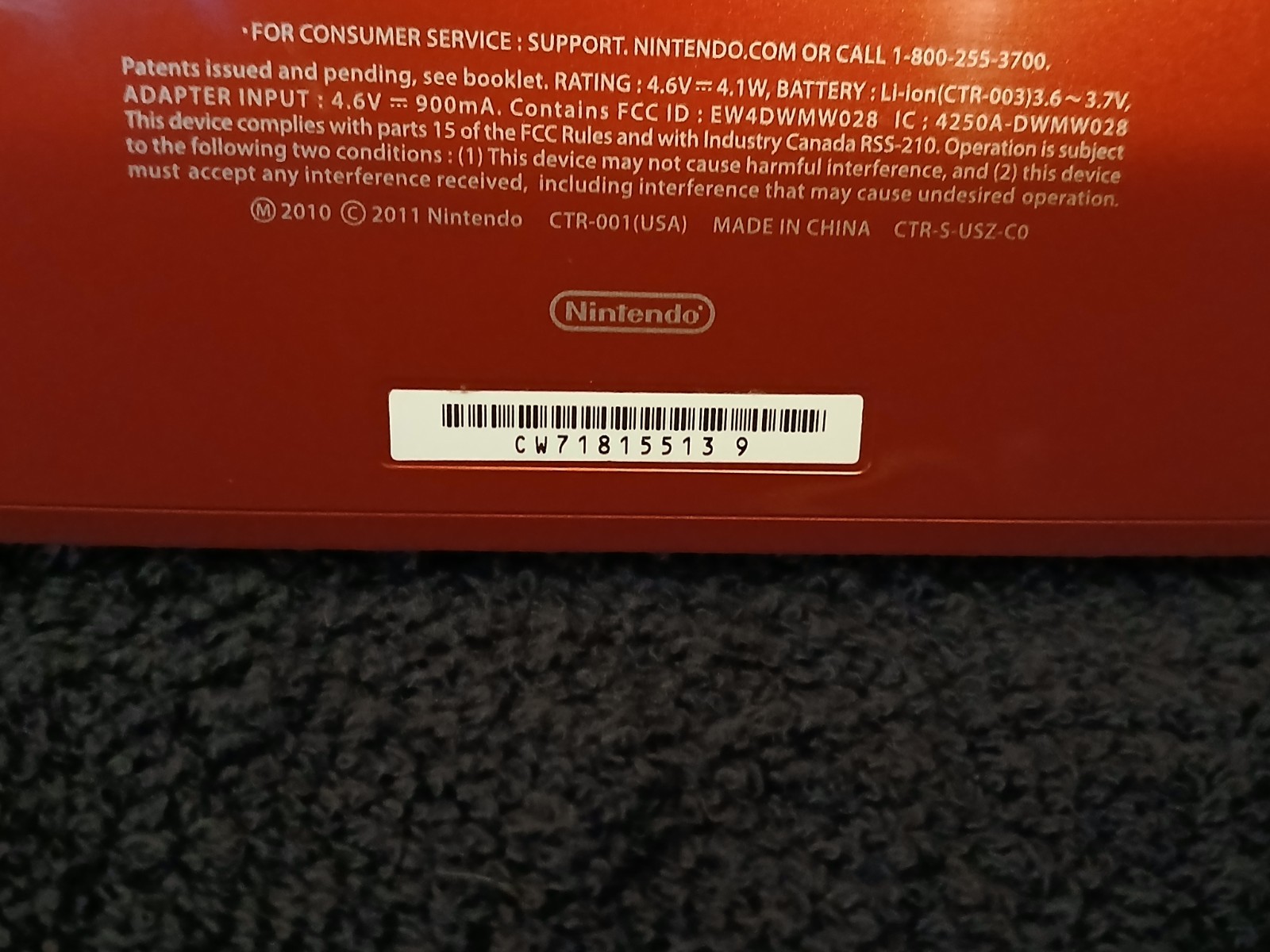 Nintendo 3DS Flame Red Handheld Console Complete w/Box & Charger w/12 Games Mint