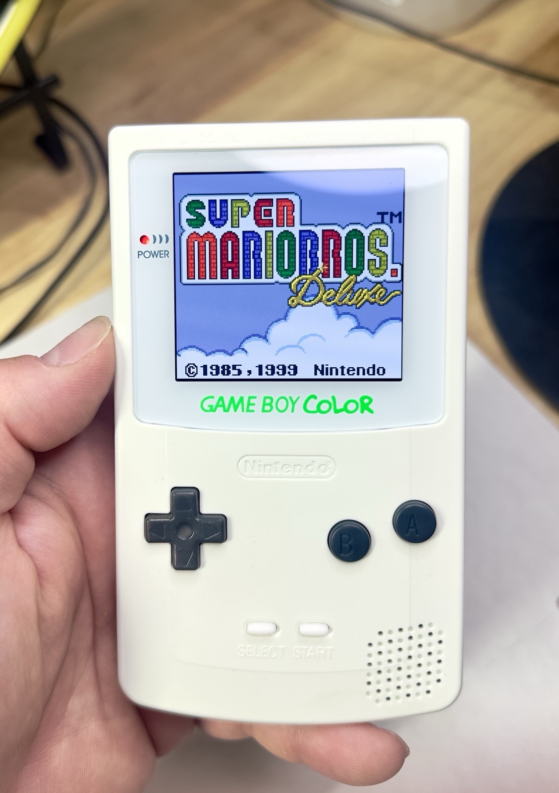 Nintendo Game Boy Color Handheld White AMOLED HD LCD Touch Screen