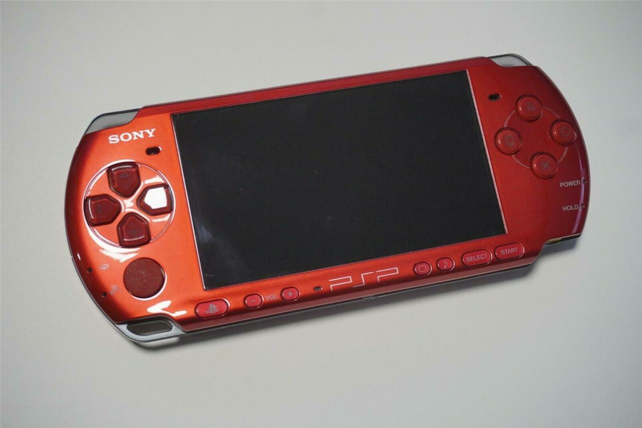 PSP-3000 console red v-good cond international PlayStation Portable system