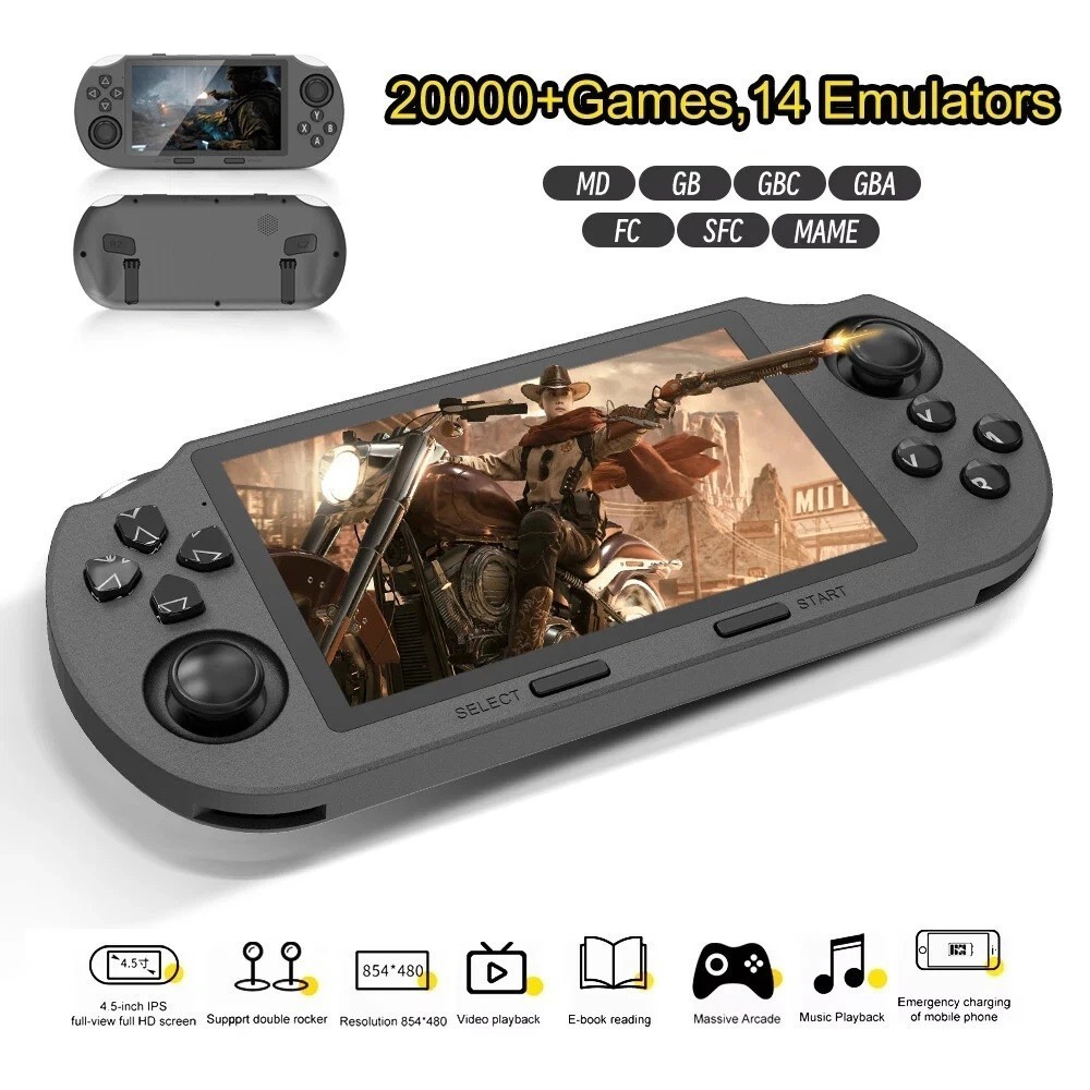 4.5″ Portable Retro Handheld Console Built-in 20000+ Classic Games IPS Screen US