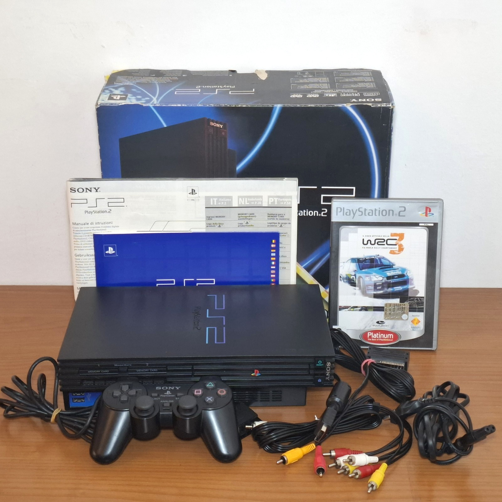 Sony PlayStation 2 PS2 Console SCPH-50004 + WRC Platinum PAL Complete Boxed