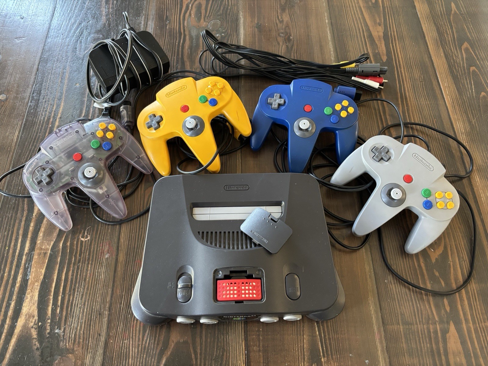 Nintendo 64 N64 Console & Expansion Pack & 4 Controllers OEM Authentic. Tested.