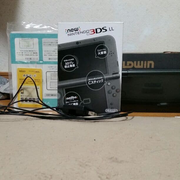 New Nintendo 3DS LL Metallic Black with Charging AC Adapter