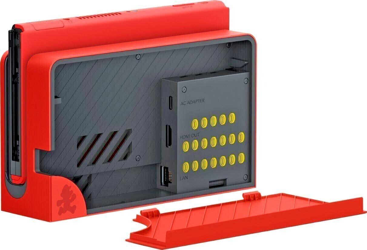 🟥🔥 Mario Red OLED DOCK Limited Edition NINTENDO SWITCH TV LAN HDMI AC CABLE 🔥