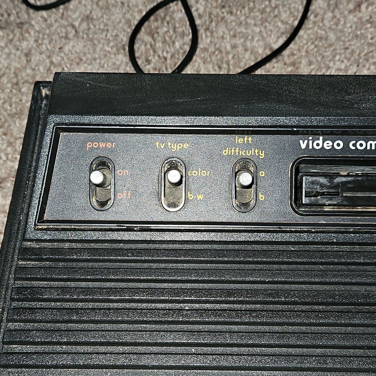 Atari CX-2600 Console Black Brown, Game Difficulty, Select & Reset Switch, 2600