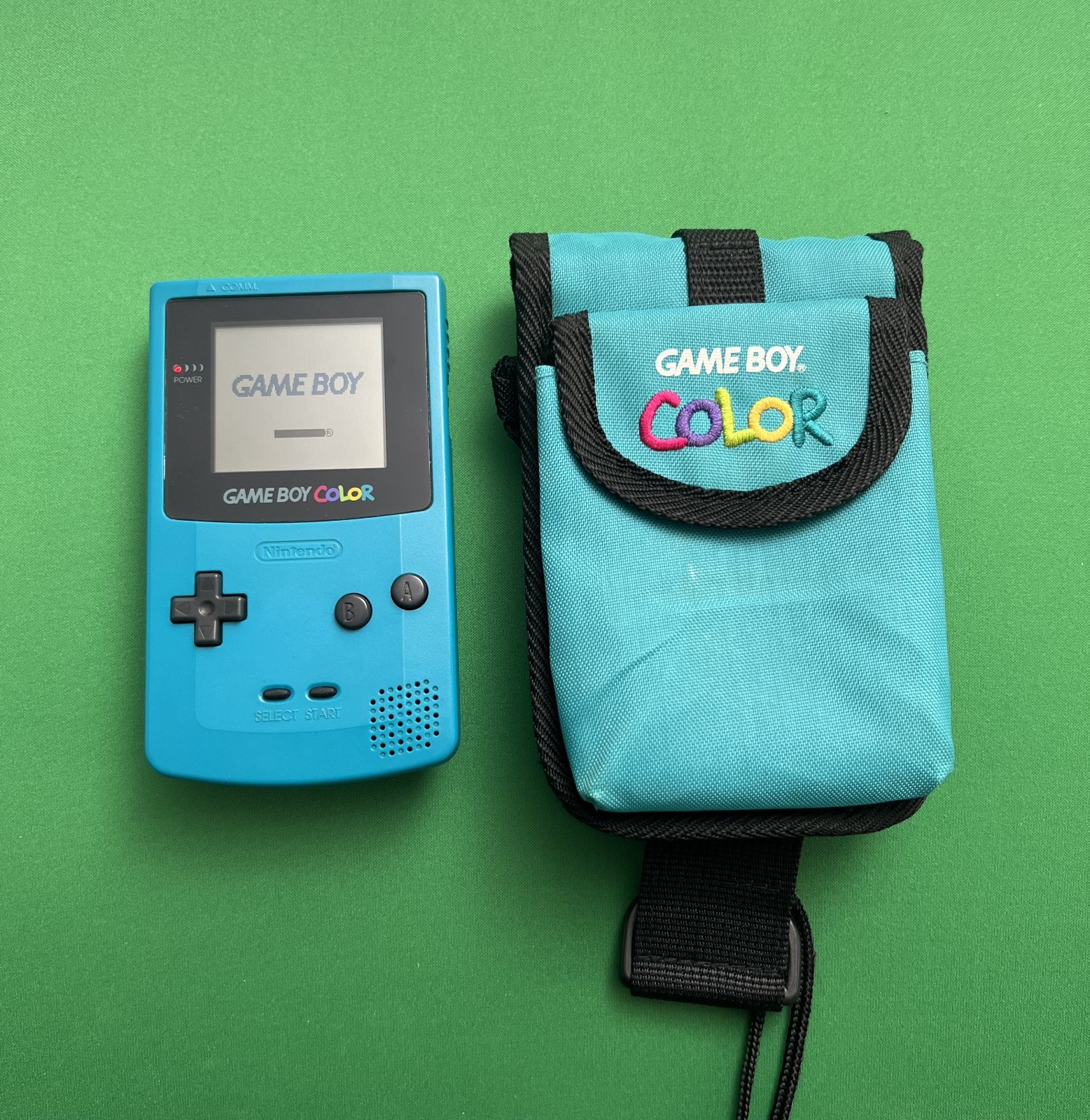 Nintendo Game Boy Color Handheld Game Console with Matching Case – Teal Nice
