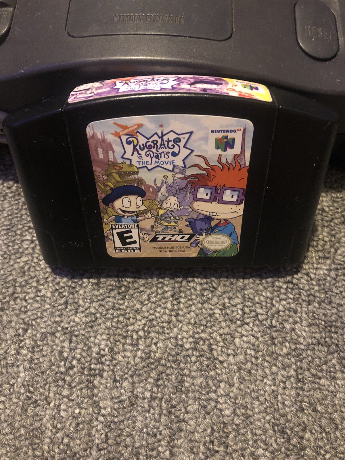 Nintendo 64 Console + 1controller + Rugrats In Paris Game + 3rd Party Av READ