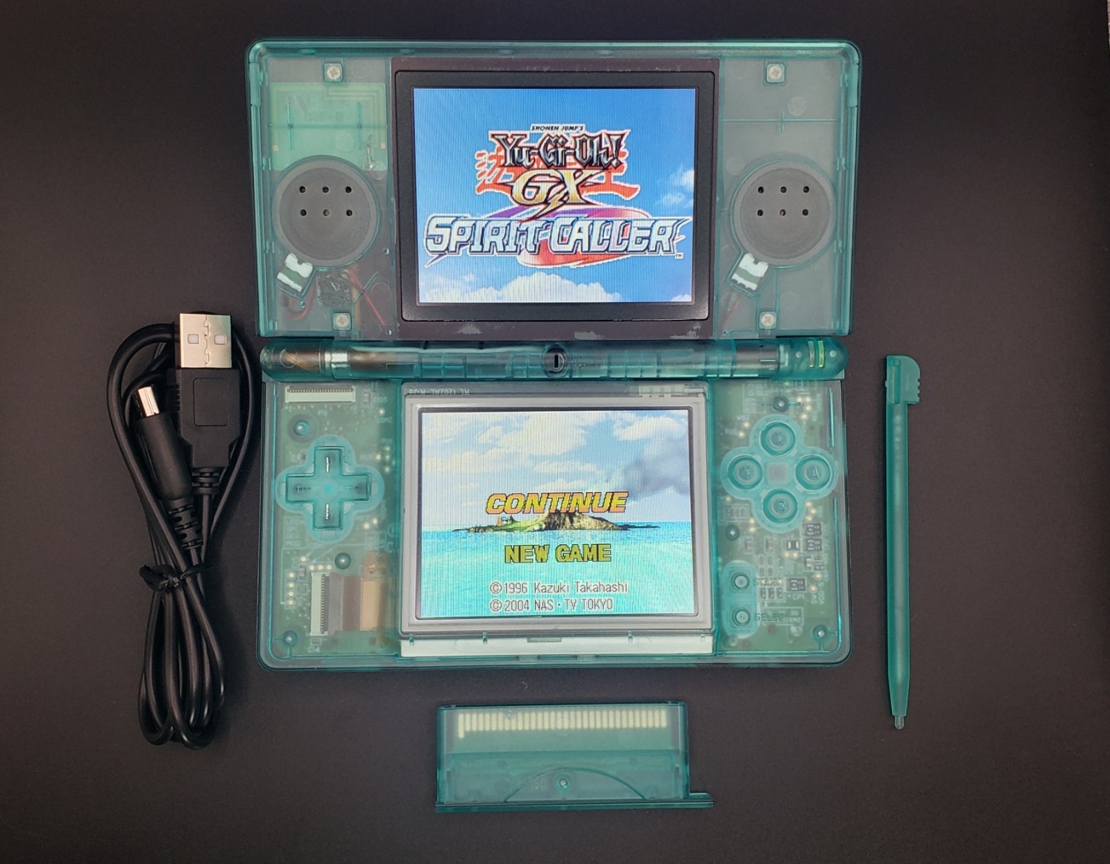 Nintendo DS Lite Clear Emerald Green (Brand New Shell & Screens) w/ Charger