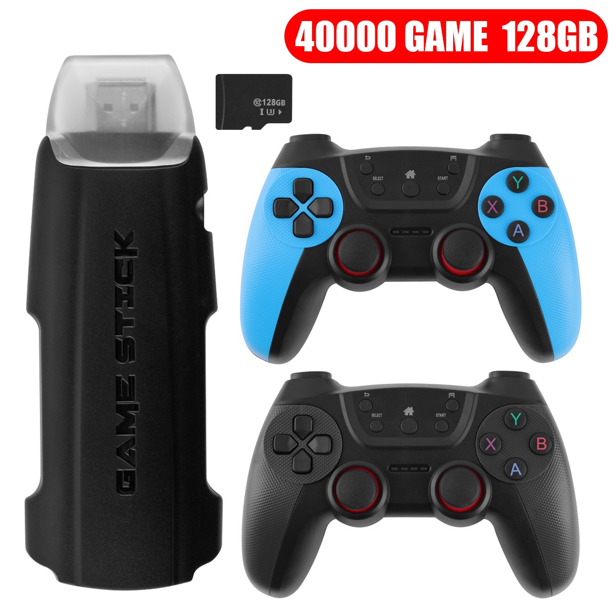 Video Game Console Retro 40000+ Games TV Stick 4K HDMI &2 Wireless Controller US