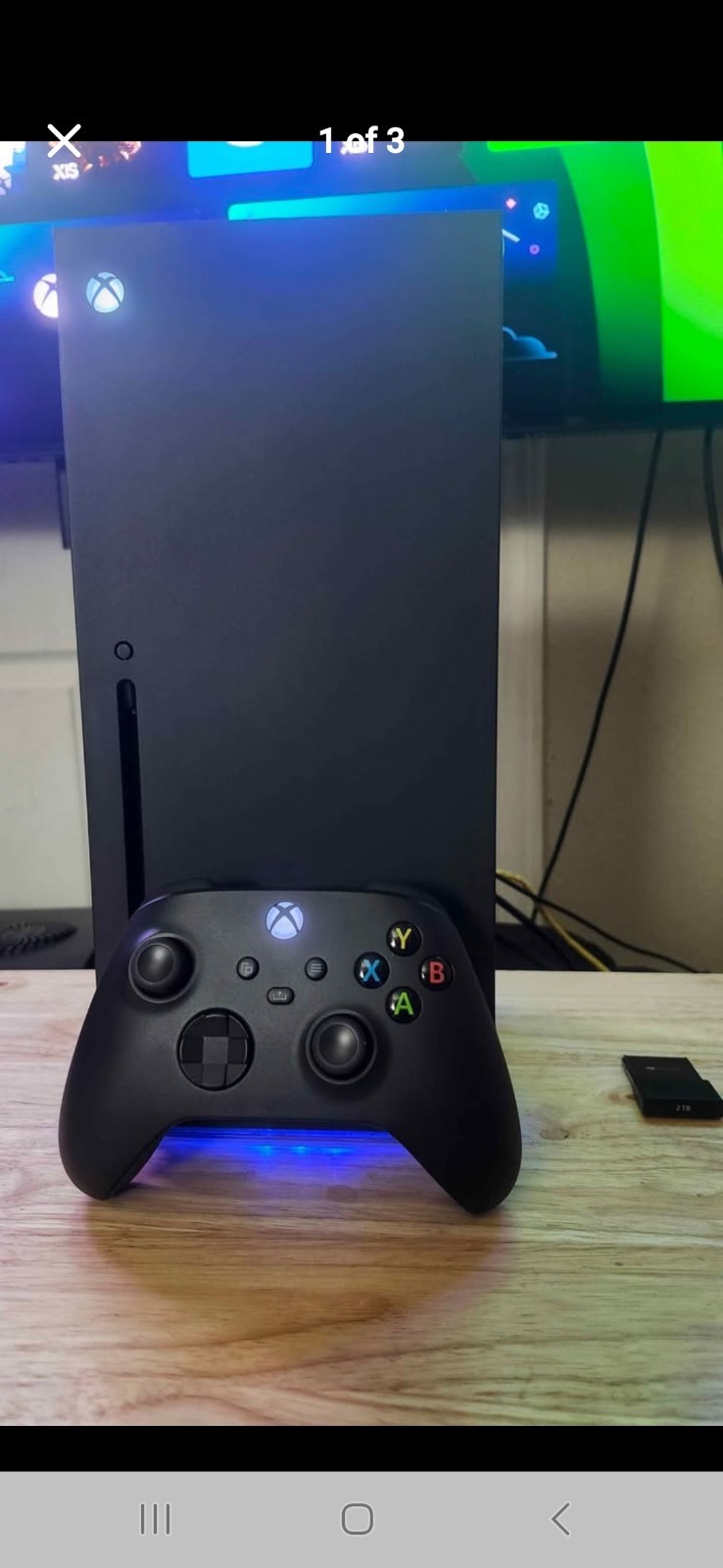 Xbox Series X Console with New Doom Dark Ages controller and 2TB expansion card