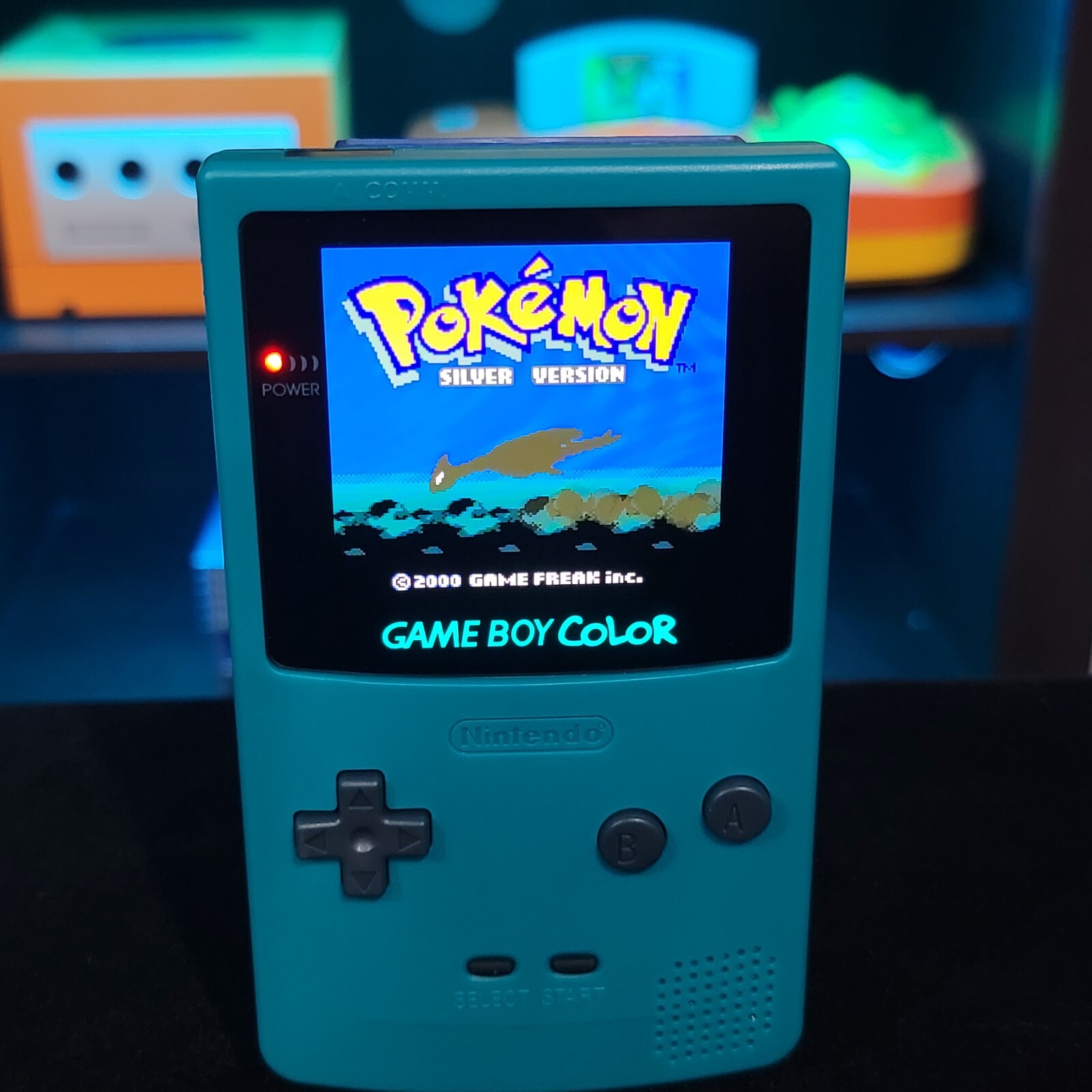 Teal Gameboy Color Console OLED Touch Screen GBC Game Boy