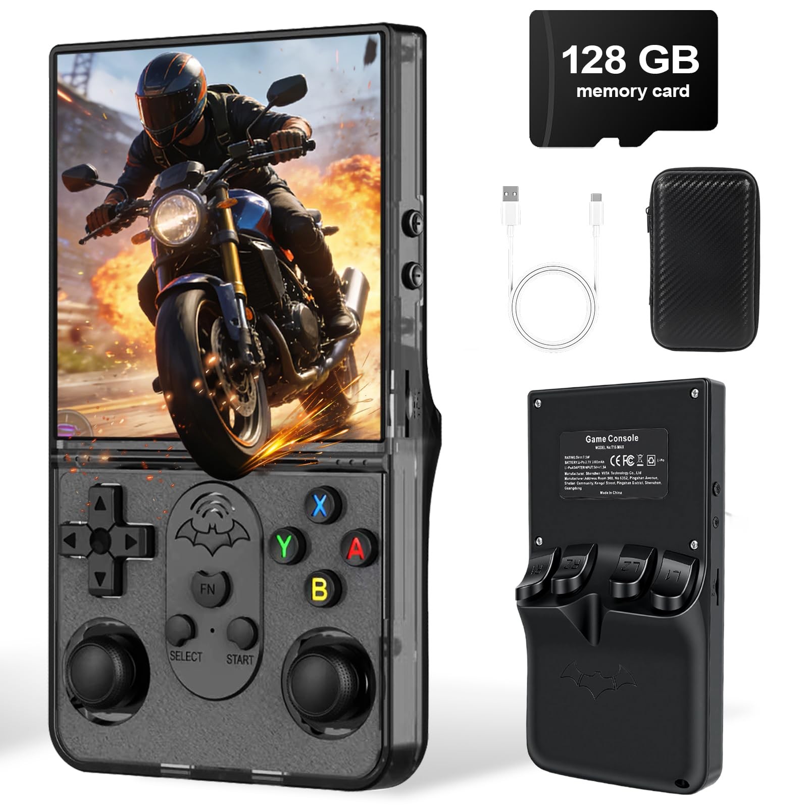 S600 Retro Handheld Game Console – 4.0 Inch IPS Display, 128GB Memory, Over 18,0