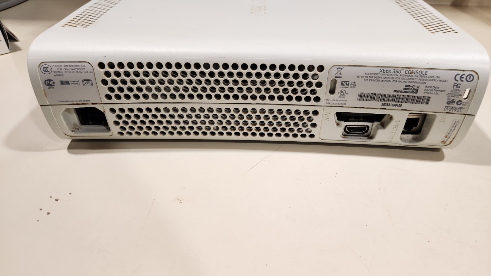 Xbox 360 Video Game System Console Only *for Parts/ Repair