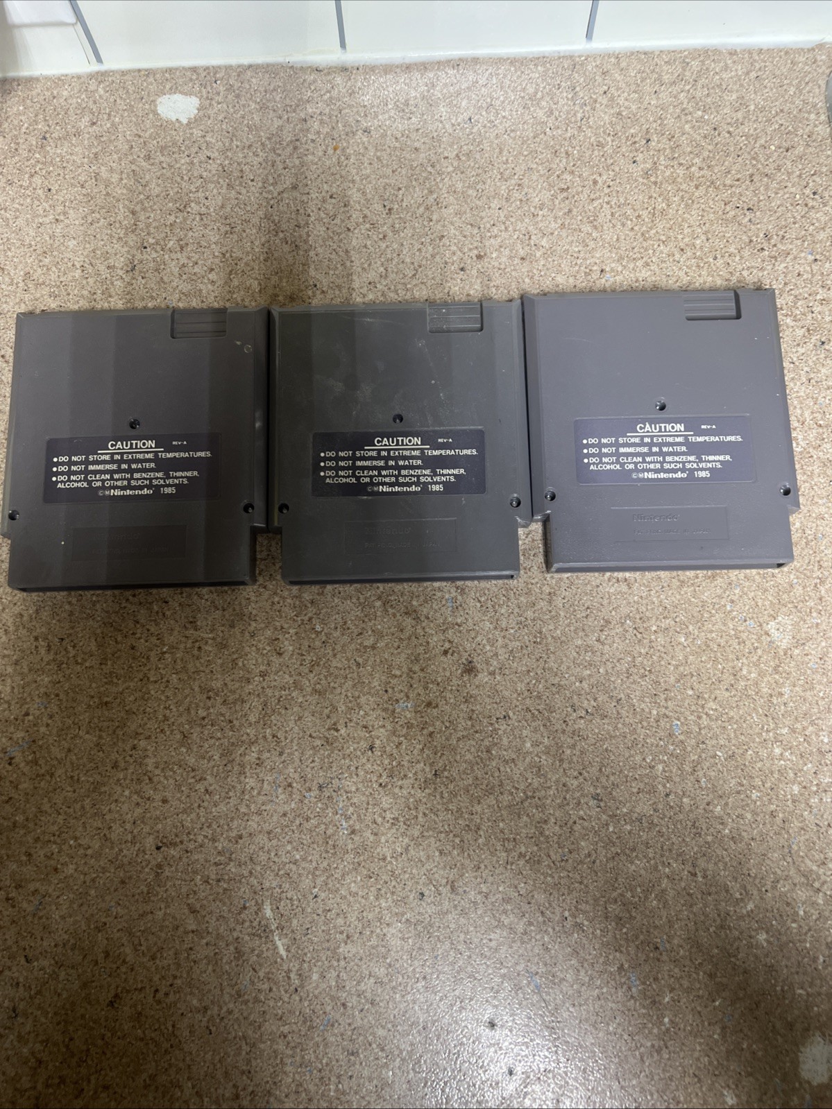 Nintendo NES Gray Video Game Console with 2 Working Controllers and Gun.