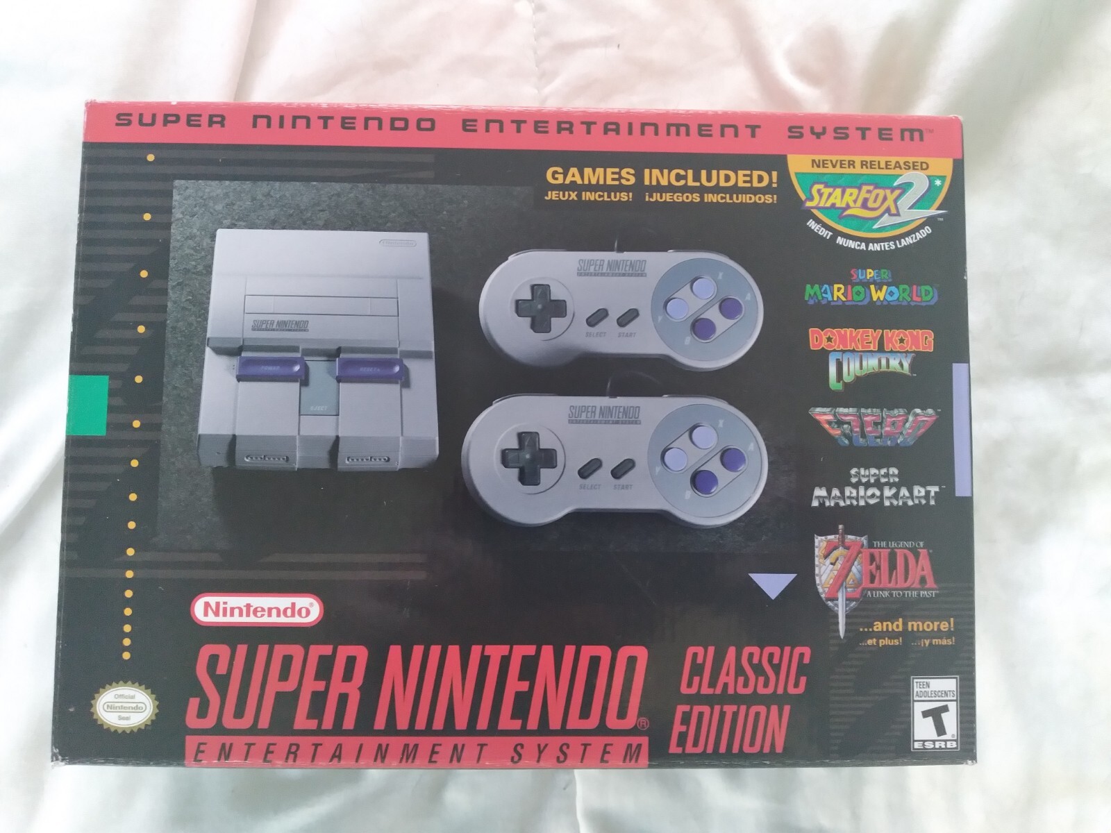 Official Nintendo Super NES Classic Edition Console Bundle SNES Case Controllers