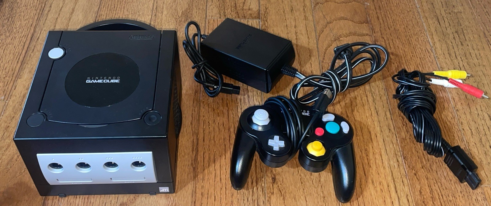 Nintendo GameCube Console Bundle Tested Works Controller Cables DOL-001 Cleaned