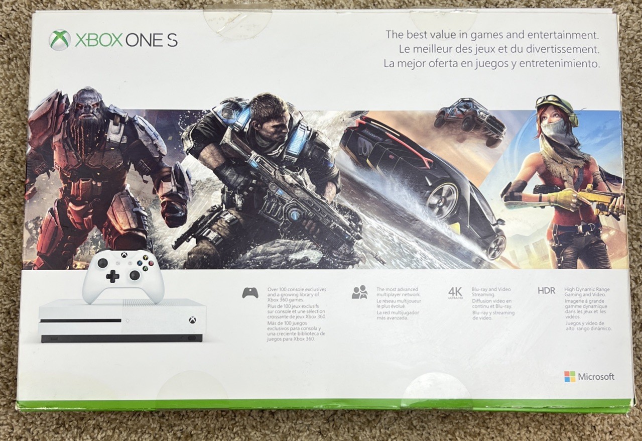 Microsoft Xbox One S 1TB Console Model 1618 CIB Complete Read