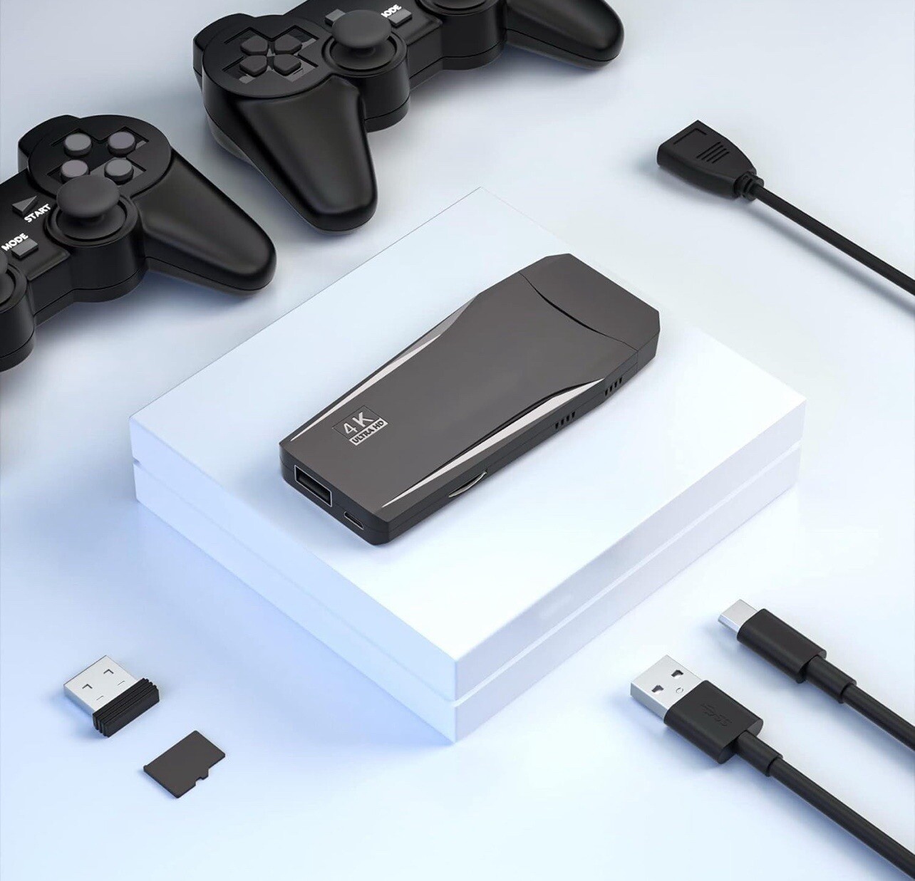 Wireless HDMI 4K TV Game Stick Console Built in 64GB 20000 Retro Games Gift