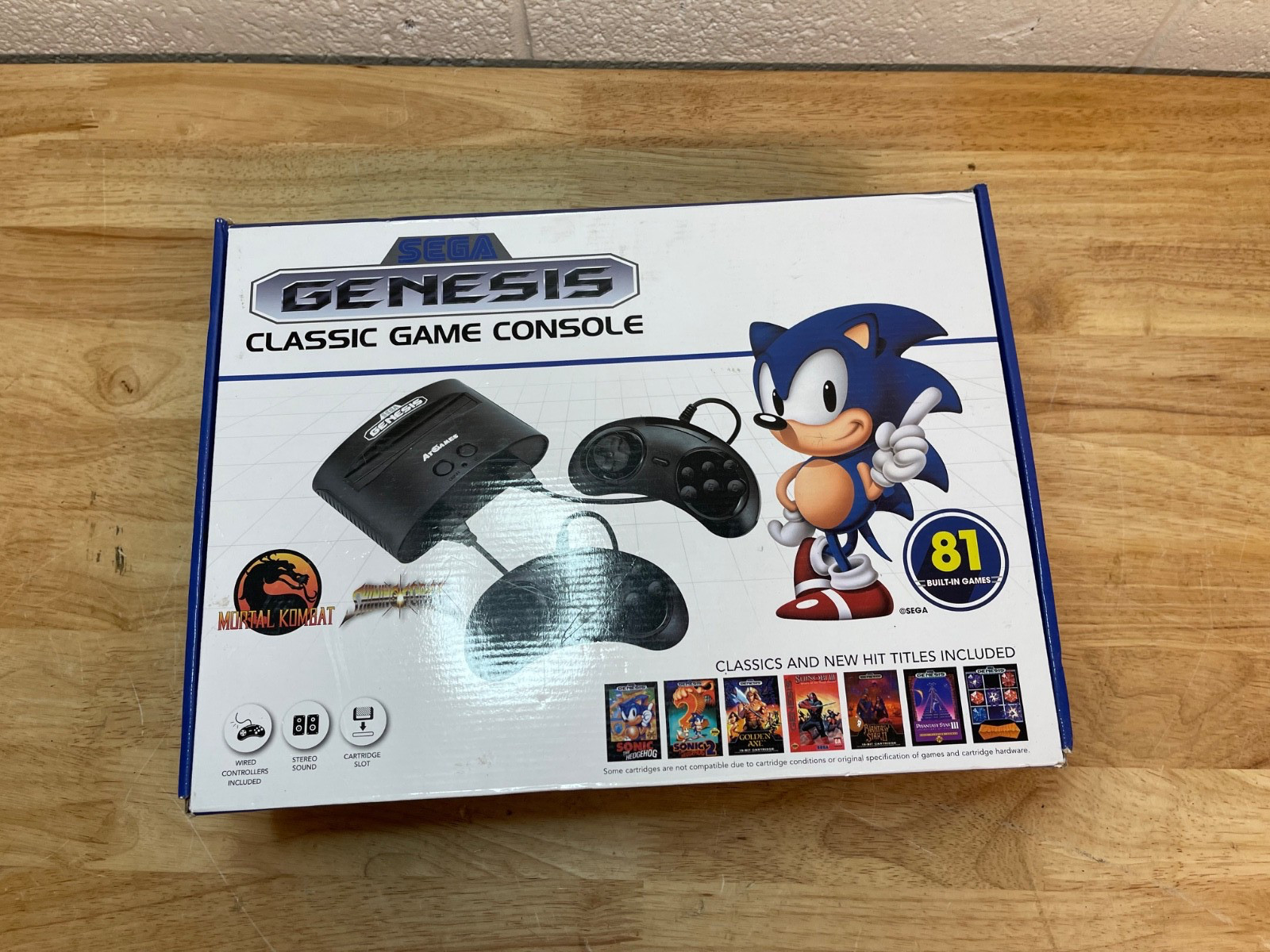 SEGA Genesis Classic Black Game Console with 81 Preloaded Games FOR PARTS