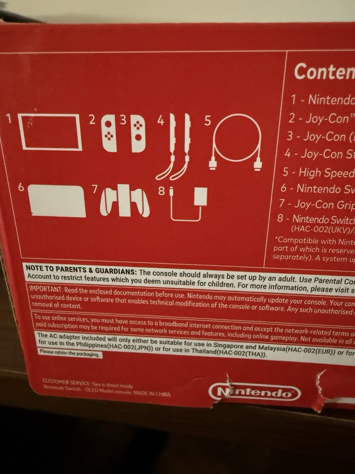 Nintendo Switch OLED Model Console White 64GB Dock LAN Joy-Con HDMI
