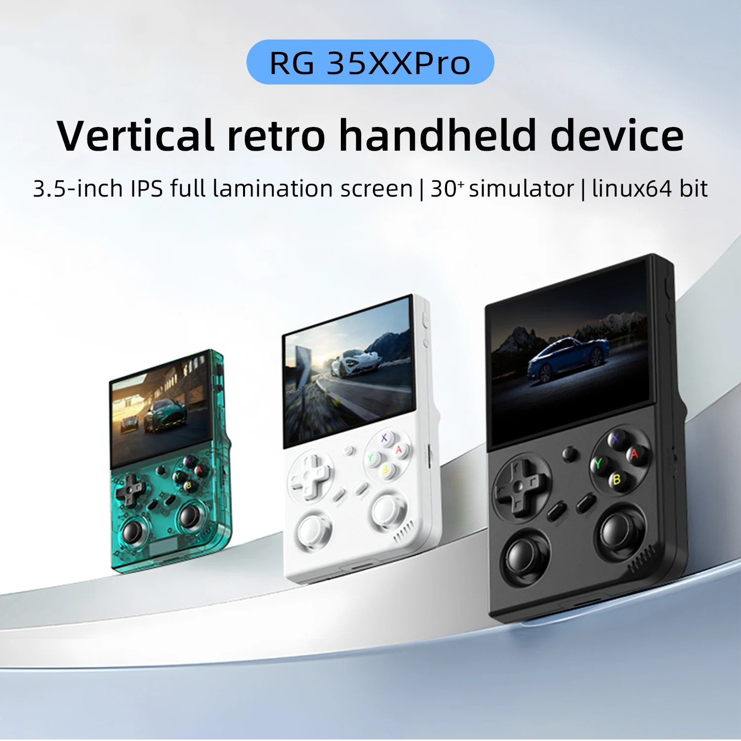 RG 35XXPRO 3.5” IPS Screen Video Game Console Linux Built-in 64G