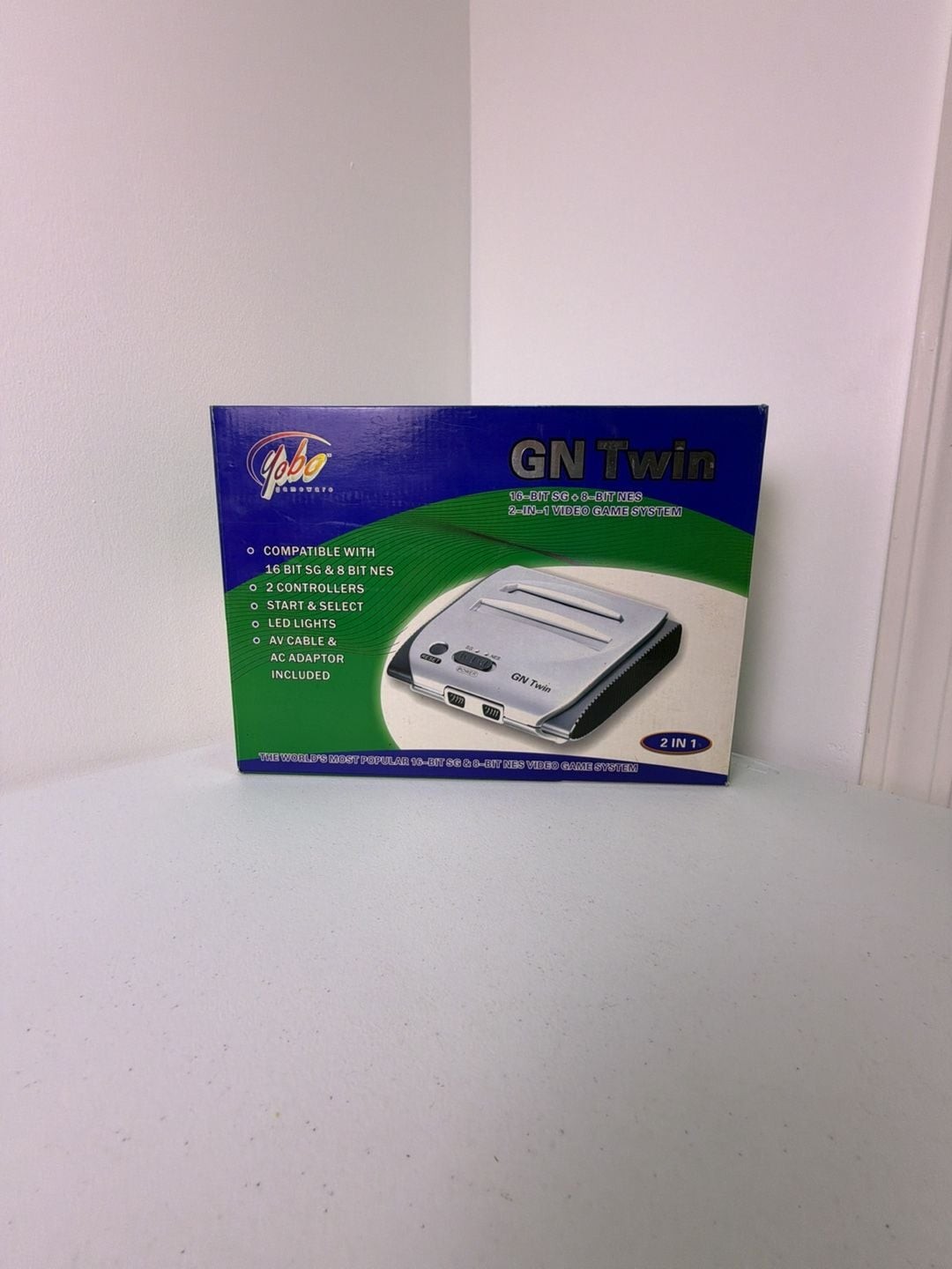 Yobo Gameware GN Twin 16-Bit Sega & 8-Bit NES 2-in-1 Video Game System -NEW-