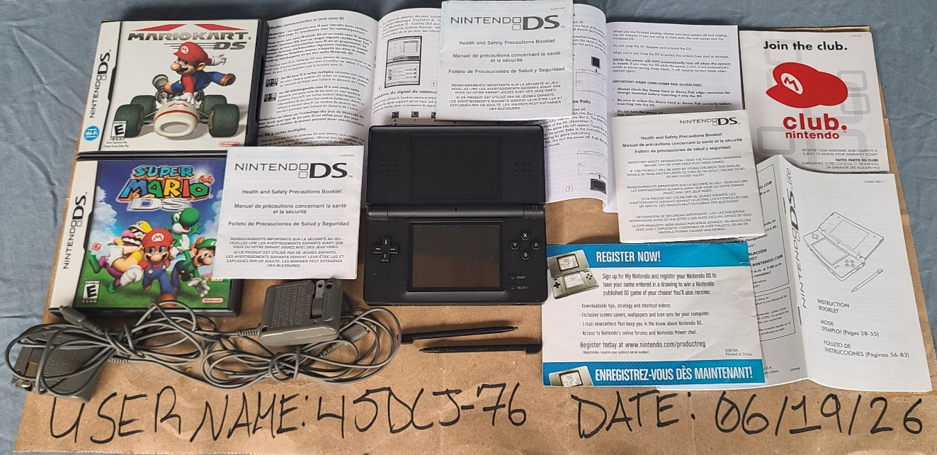 Nintendo DS Lite Handheld System – Cobalt/Black