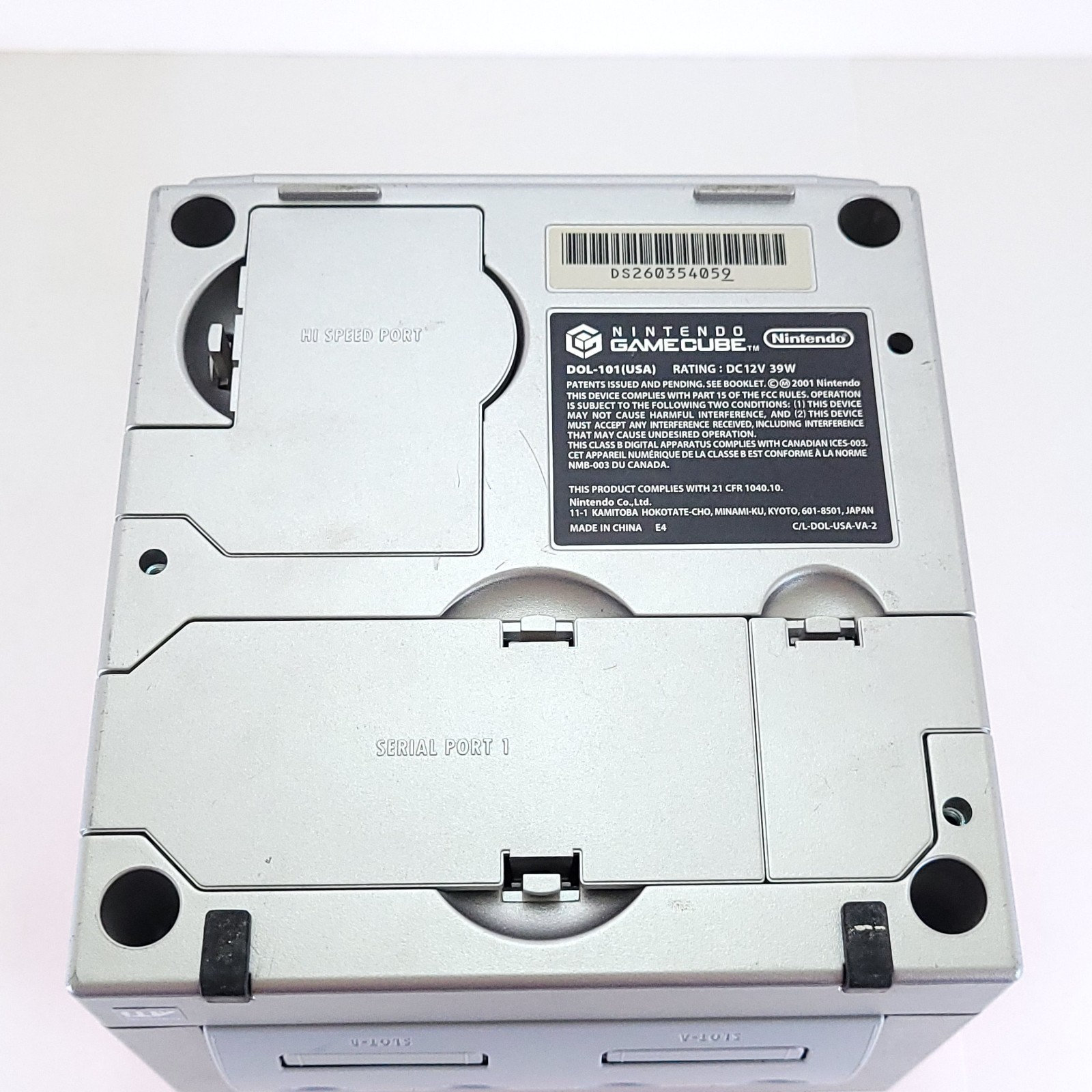 Nintendo GameCube Console (Platinum Silver) w/Controller + Cords DOL-101
