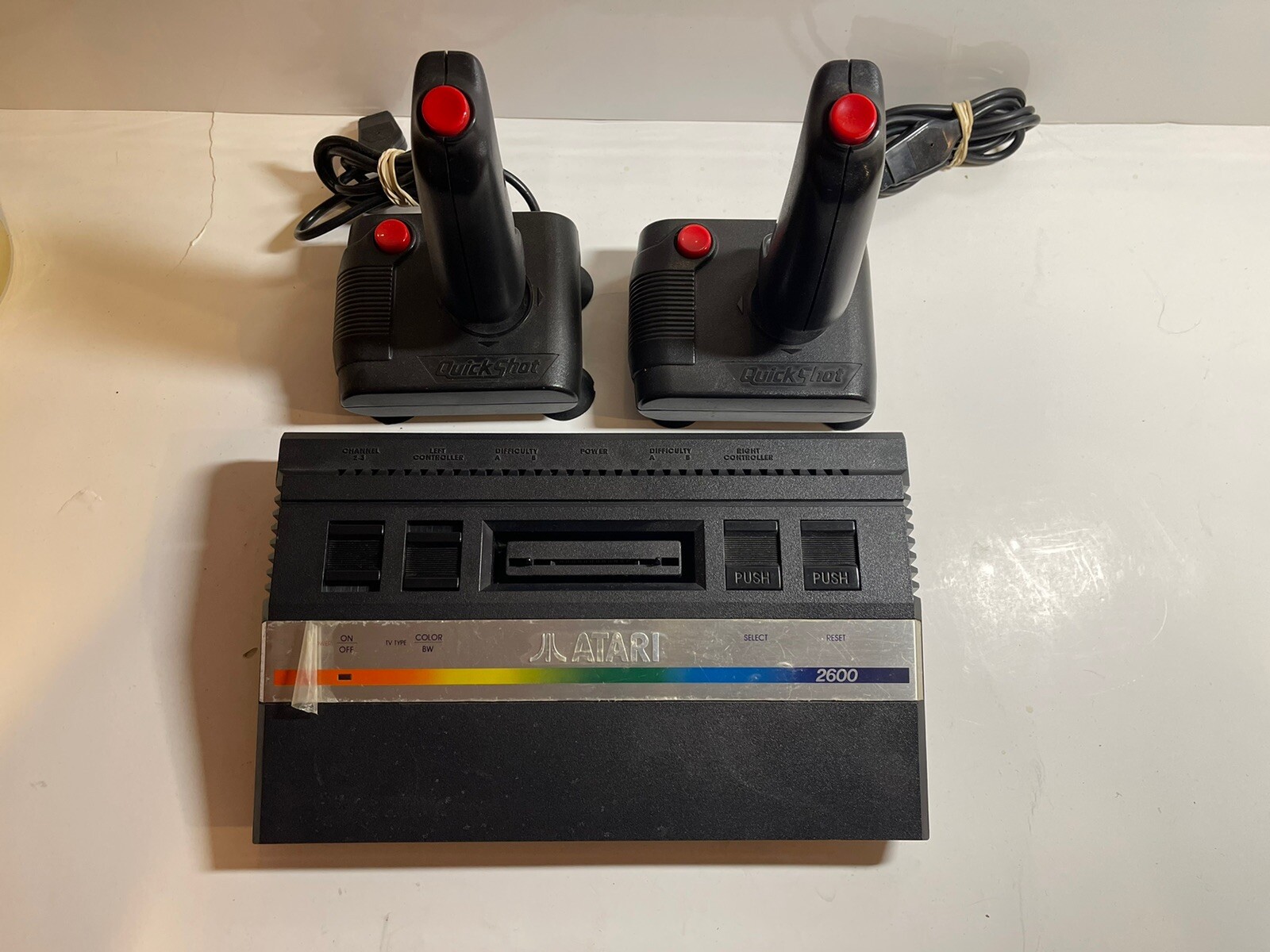 Atari 2600 Jr Short Rainbow Console and controllers Only (no cables)