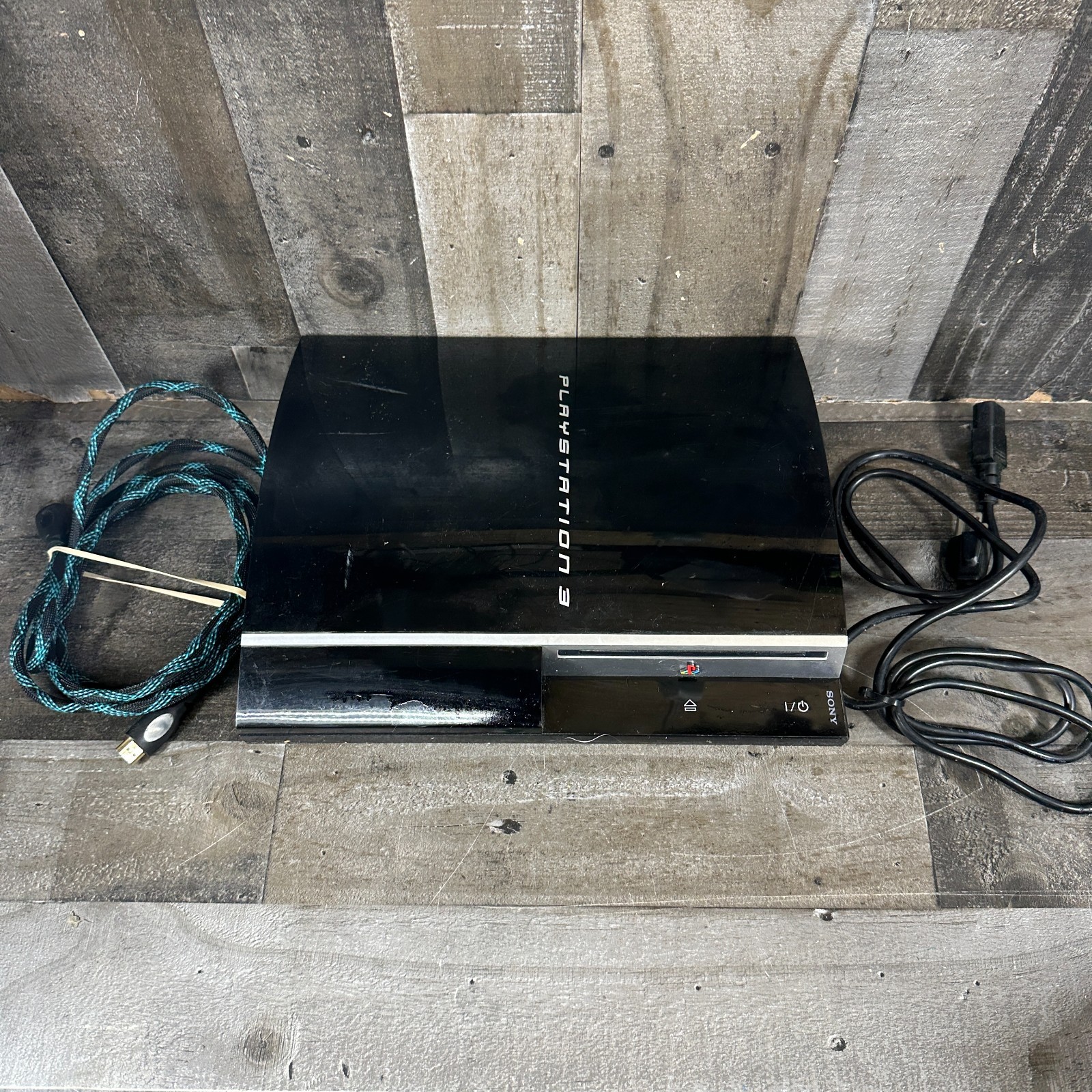 Sony Playstation 3 Console Model CECHK01 PS3 Black 80GB Works