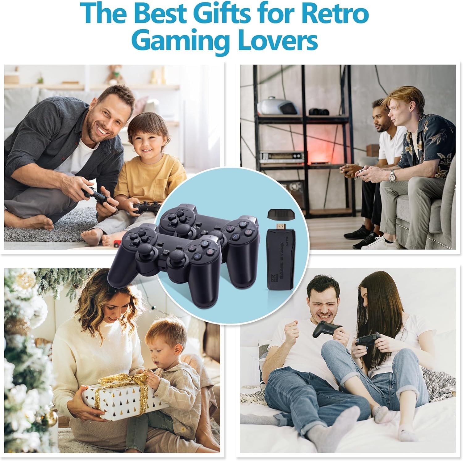 Retro Game Console, Retro Gaming Console with Built-in 9 Emulators, 25200+Gam…