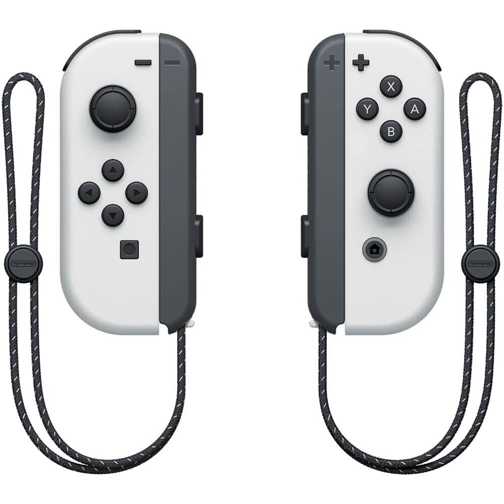 🔥 White JoyCon ONLY Controller with Straps Nintendo Switch OLED Joy Con 🎮