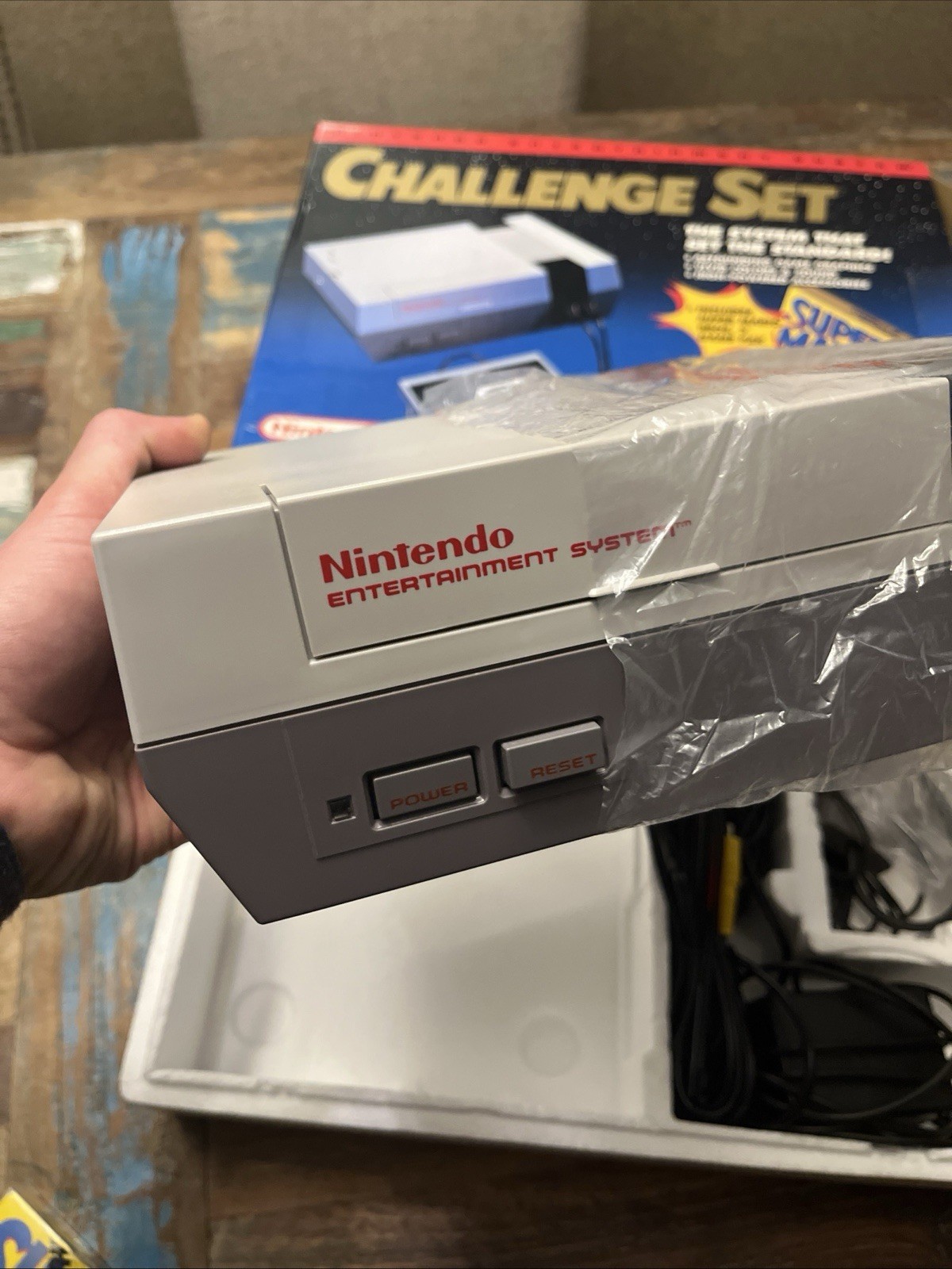 Nintendo NES Console Challenge Set Complete Very Nice Shape Mario 3 WOW !!